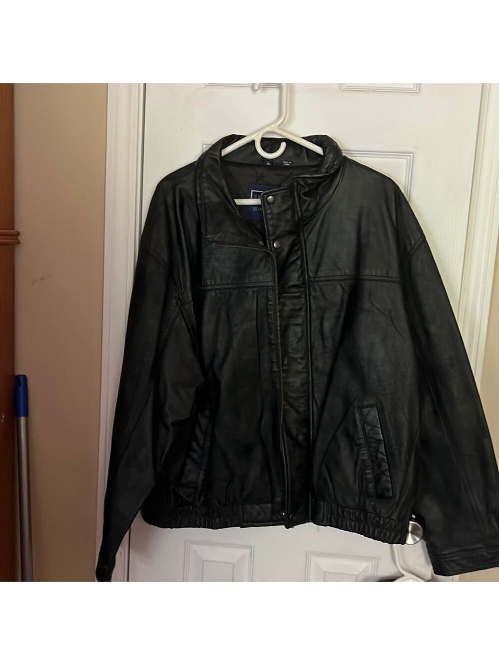 A man leather coat